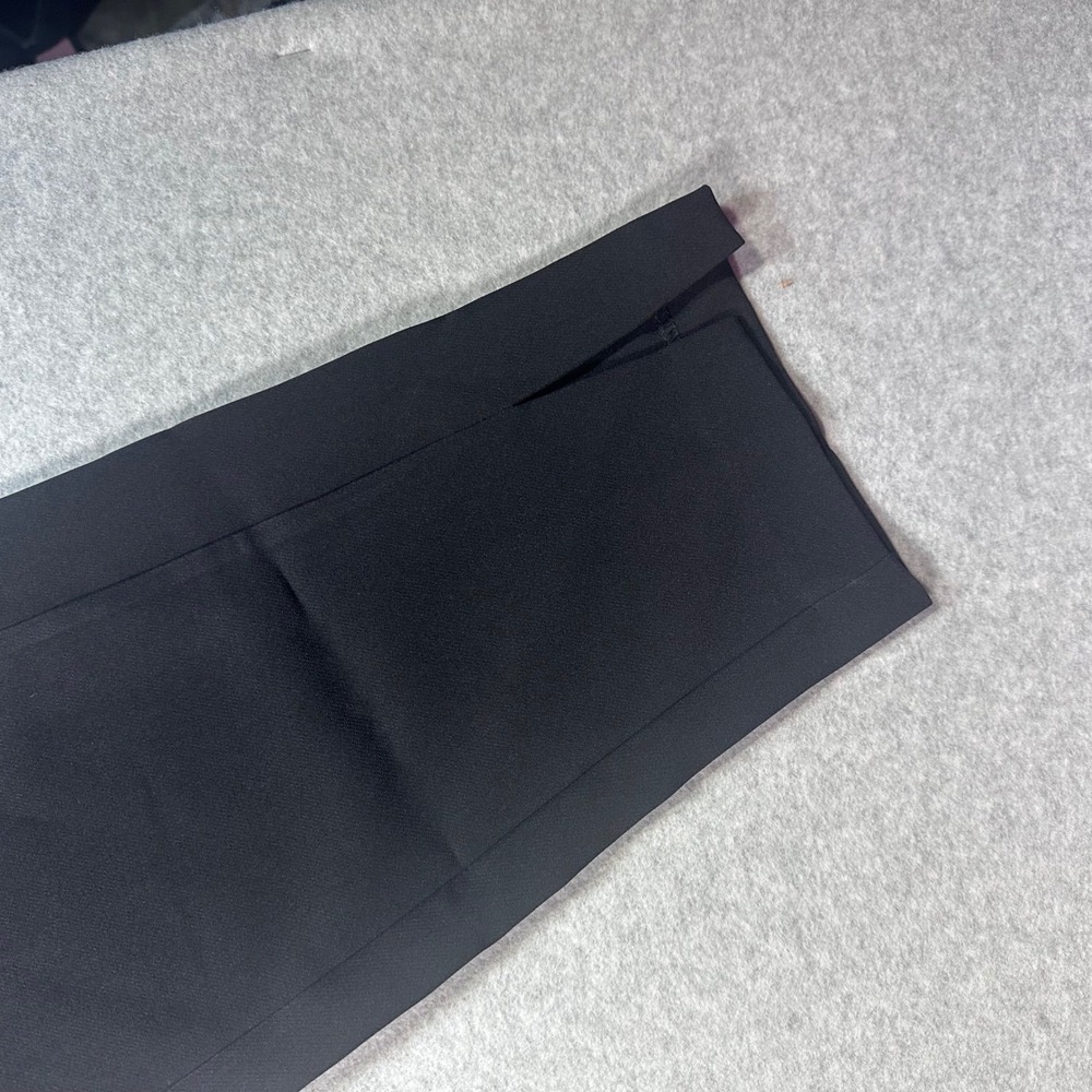 Worthington Womens Black Pleated Ankle Pants Size 12 NWT Tapered Slit Hem Dress - Picture 3 of 10